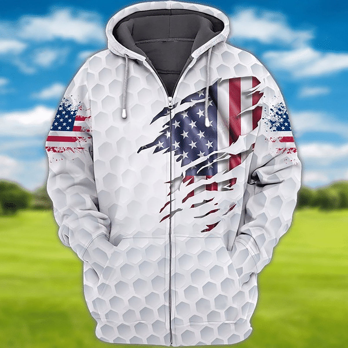American Golf Hoodie For Recreation Enthusiasts Daily Outfits And Relaxed Wear