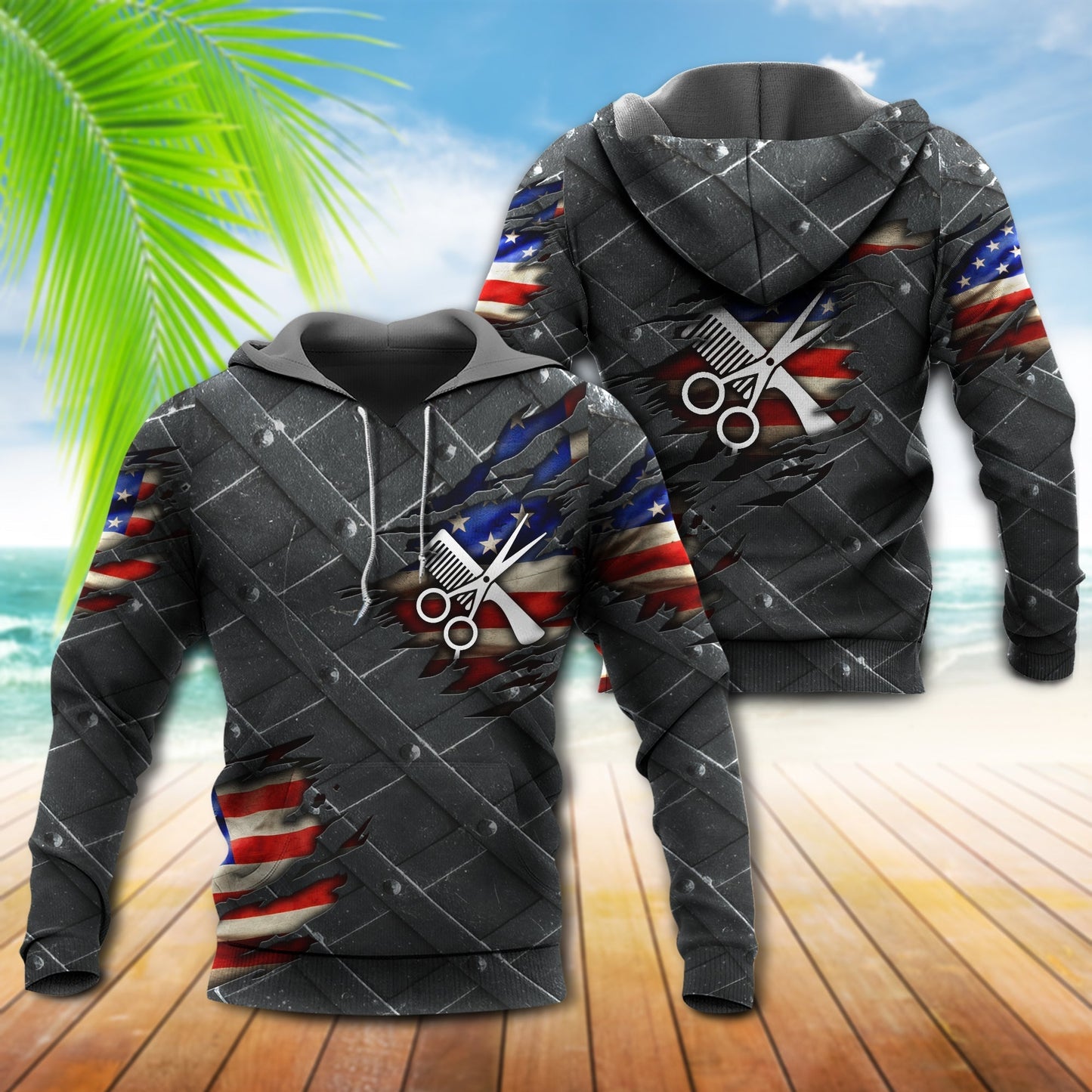 American Hair Stylist Hoodie For Relaxed Streetwear Weekend Travel And Everyday Style