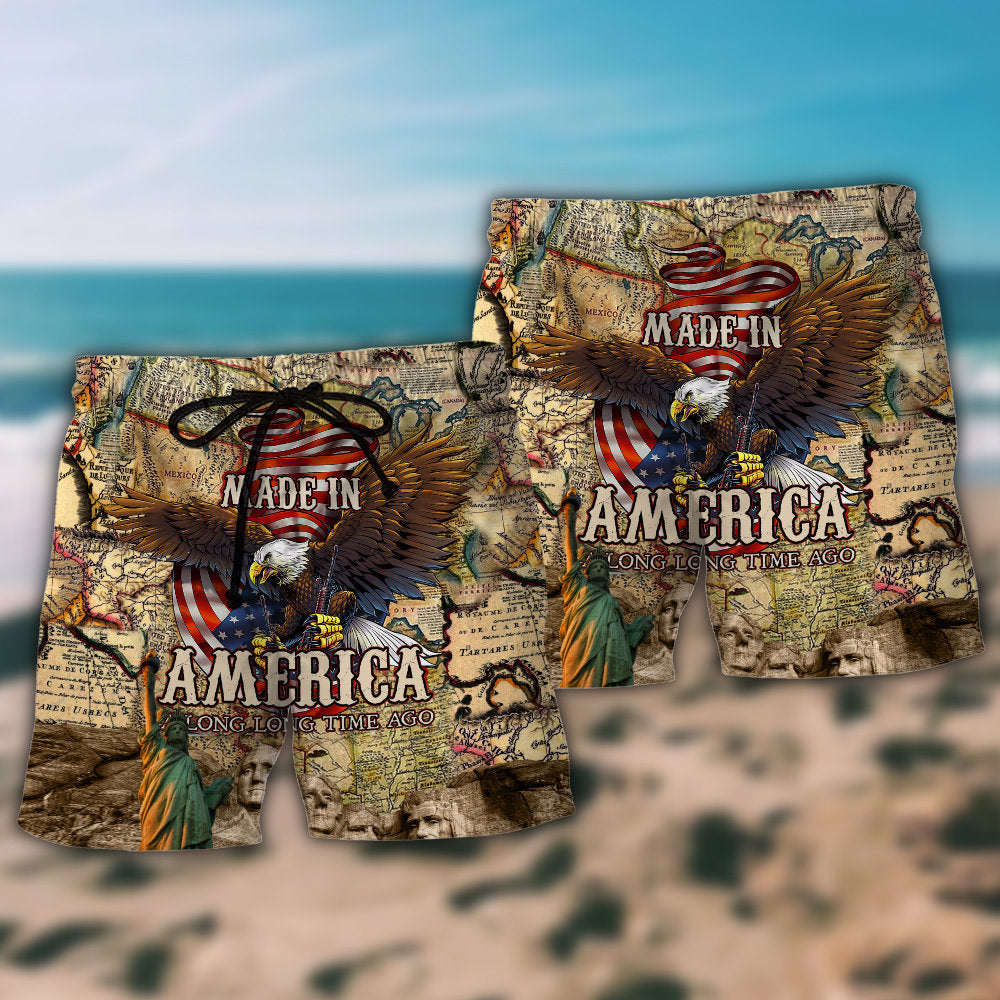 Vintage America Beach Shorts Pattern Detail For Summer Adventures And Thoughtful Gift Giving