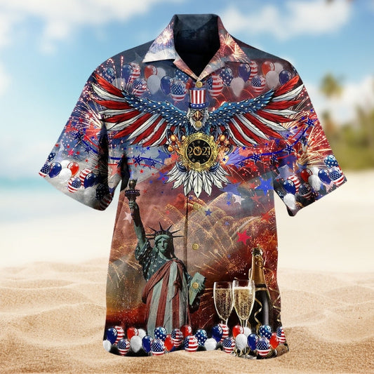 American Creative Hawaiian Shirt For Island Vacations, Resort Wear, And Relaxed Seasonal Style