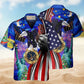 American New Year Christmas Hawaiian Shirt For Island Vacations, Resort Wear, And Relaxed Seasonal Style