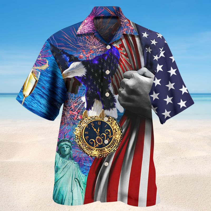 American Year Hawaiian Shirt For Resort Trips, Coastal Parties, And Warm Weather Style