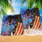 America Stars Inspirational Beach Shorts Pattern Detail For Poolside Fun And Leisure And Relaxation