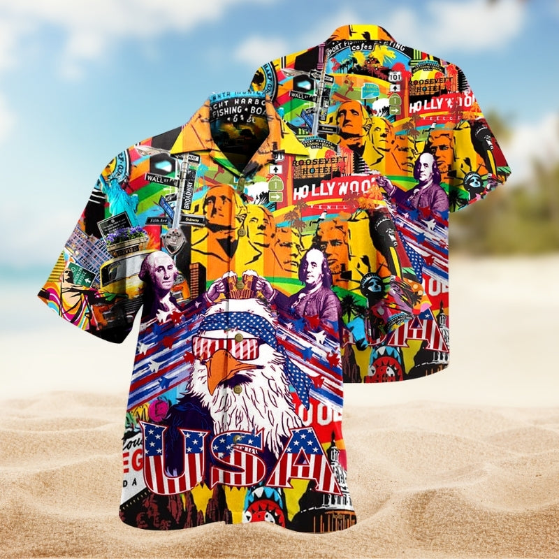 American Creative Hawaiian Shirt For Beach Days, Summer Outings, And Thoughtful Gift Giving