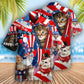 Cat American Proud Hawaiian Shirt For Vacation Days And Relaxed Coastal Outings