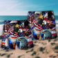 Eagle America Soar Like An Eagle Hawaiian Print Beach Shorts For Coastal Travel And Celebrations
