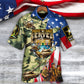 Colorful Veteran American War Peace Proud Hawaiian Shirt Artwork View For Weekend Travel And Beach Style