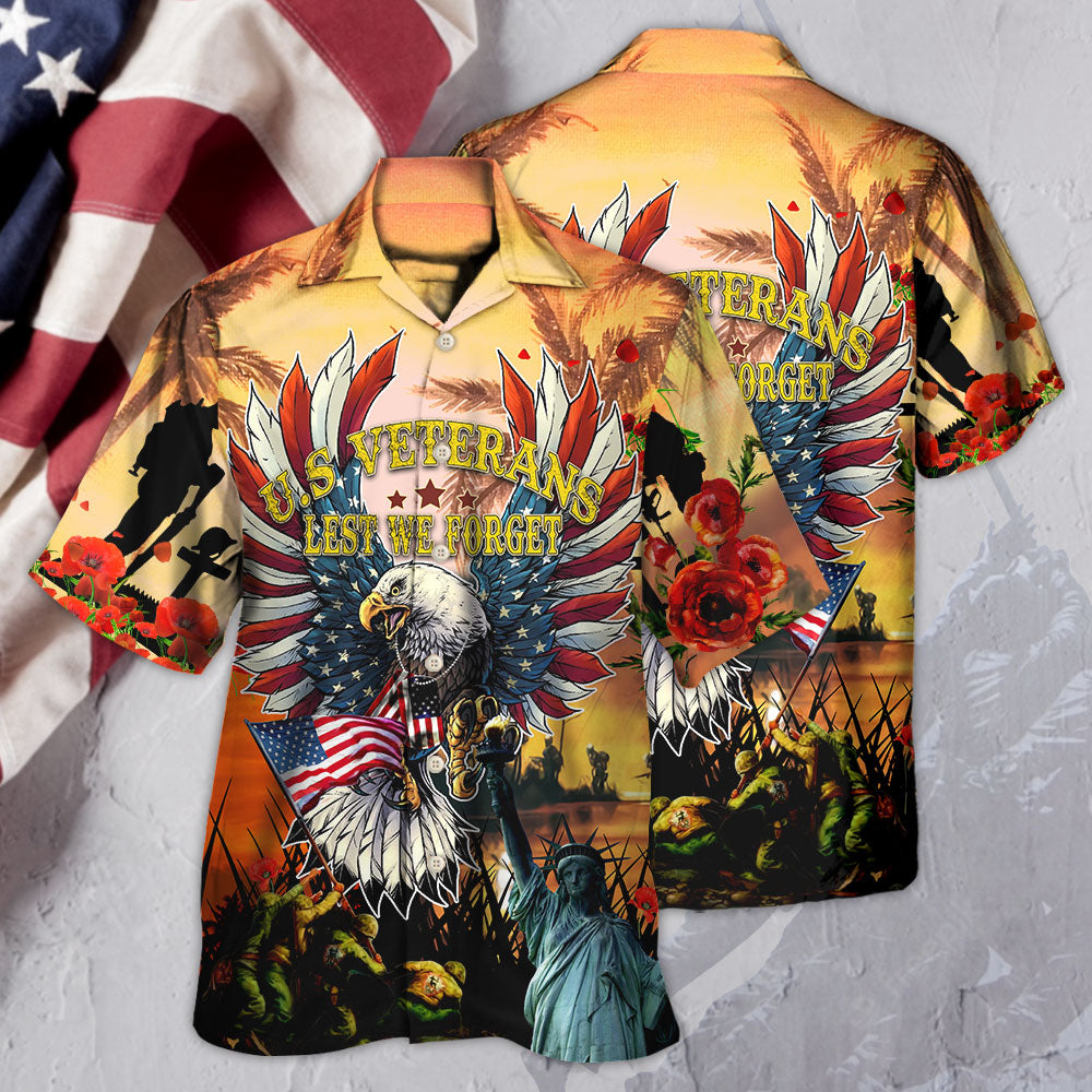 Veteran American Veterans Sunset Hawaiian Shirt For Poolside Relaxation And Sunny Getaways