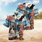 American Creative Pattern Hawaiian Shirt For Summer Celebrations, Resort Days, And Relaxed Everyday Wear