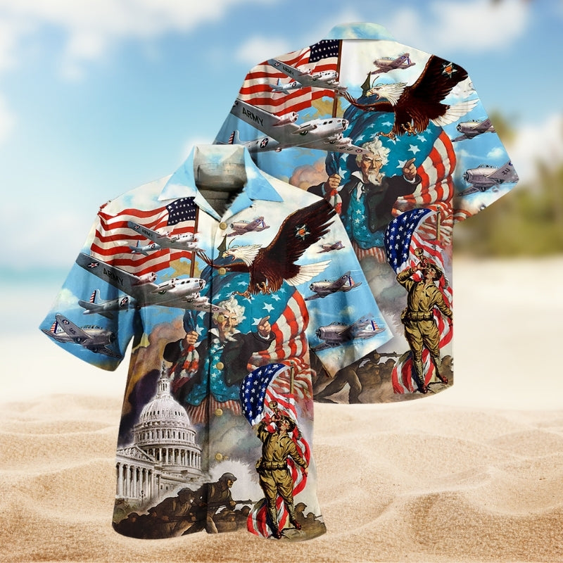 American Creative Pattern Hawaiian Shirt For Summer Celebrations, Resort Days, And Relaxed Everyday Wear