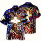 American Faith Bless Hawaiian Shirt Design View For Casual Summer Styling