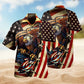 American Eagle Flag Hawaiian Shirt For Summer Celebrations, Resort Days, And Relaxed Everyday Wear