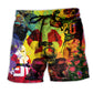 Christmas Americana Football Santa Beach Shorts For Tropical Holidays And Relaxed Casual Wear