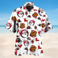 Festive American Football Christmas Hawaiian Shirt For Christmas Gatherings, Resort Trips, And Cheerful Seasonal Style