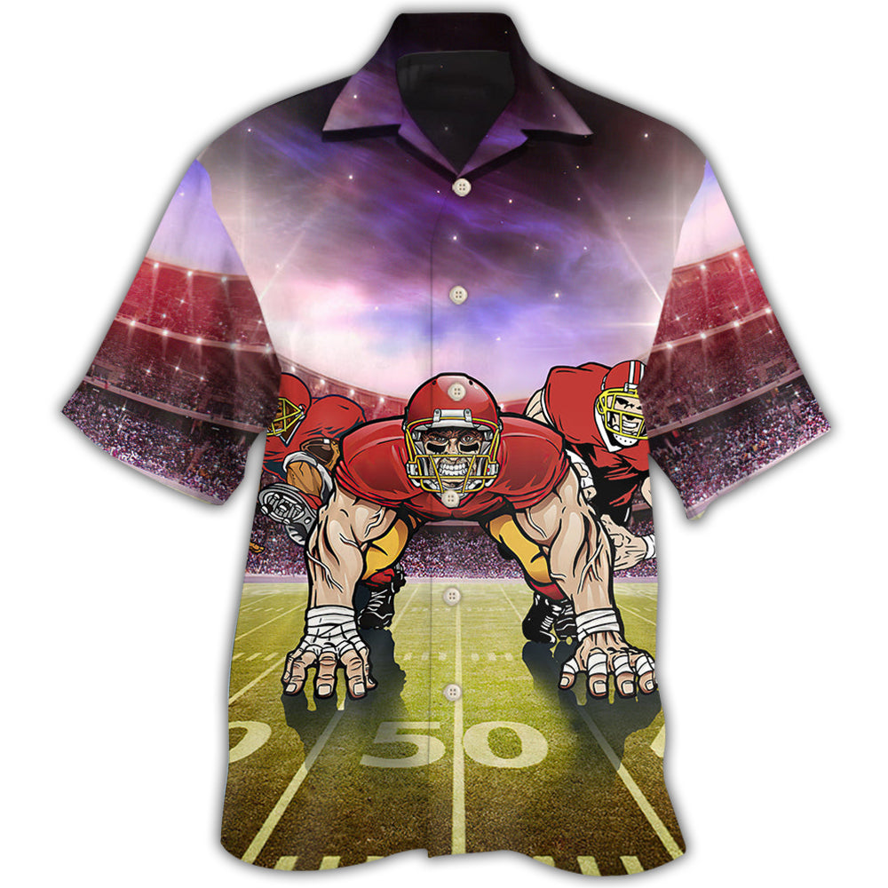 American Creative Football Sky Hawaiian Shirt For Tropical Holidays, Outdoor Gatherings, And Everyday Comfort