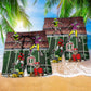 American Football Dark Beach Shorts Pattern View For Relaxed Vacation Styling