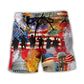 Veteran America Independence Beach Shorts Print Detail For Thoughtful Gift Giving