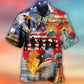 Veteran Independence Day American Hawaiian Shirt Artwork View For Weekend Travel And Beach Style