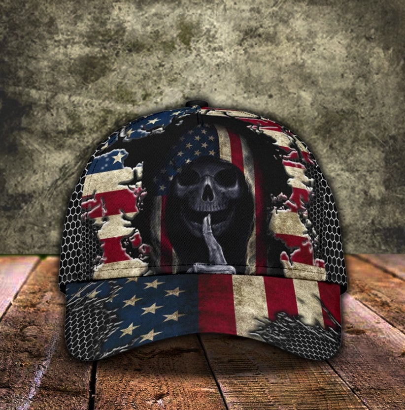 American Skull Crack Carbon Classic Cap For Festivals Vacations Outdoor Fun And Daily Comfort