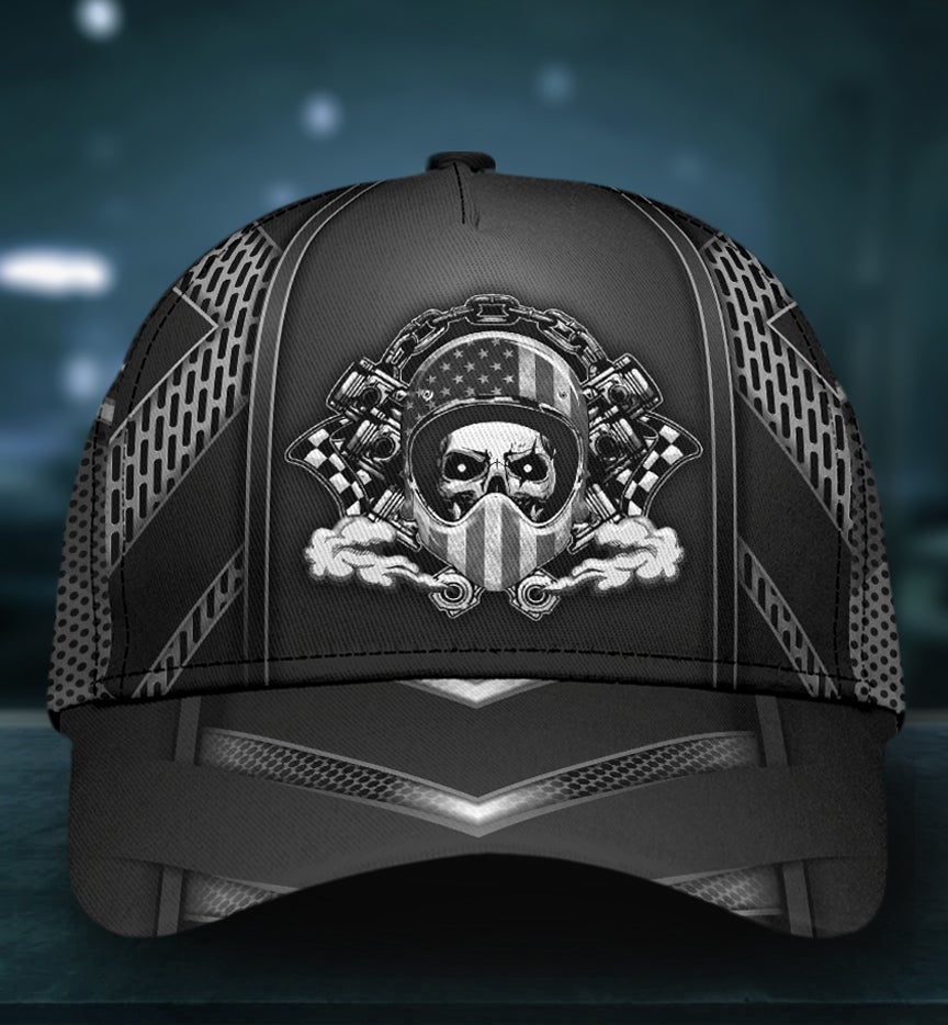 American Skull Racing Life Classic Cap For Casual Gatherings Travel And Thoughtful Gift Giving