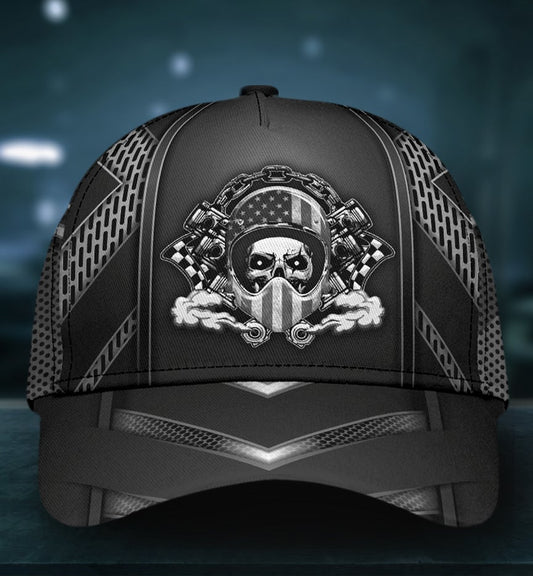 American Skull Racing Life Classic Cap For Casual Gatherings Travel And Thoughtful Gift Giving
