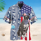 American Tropical Bull Terrier Hawaiian Shirt For Patriotic Events, Summer Travel, And Casual Outdoor Wear