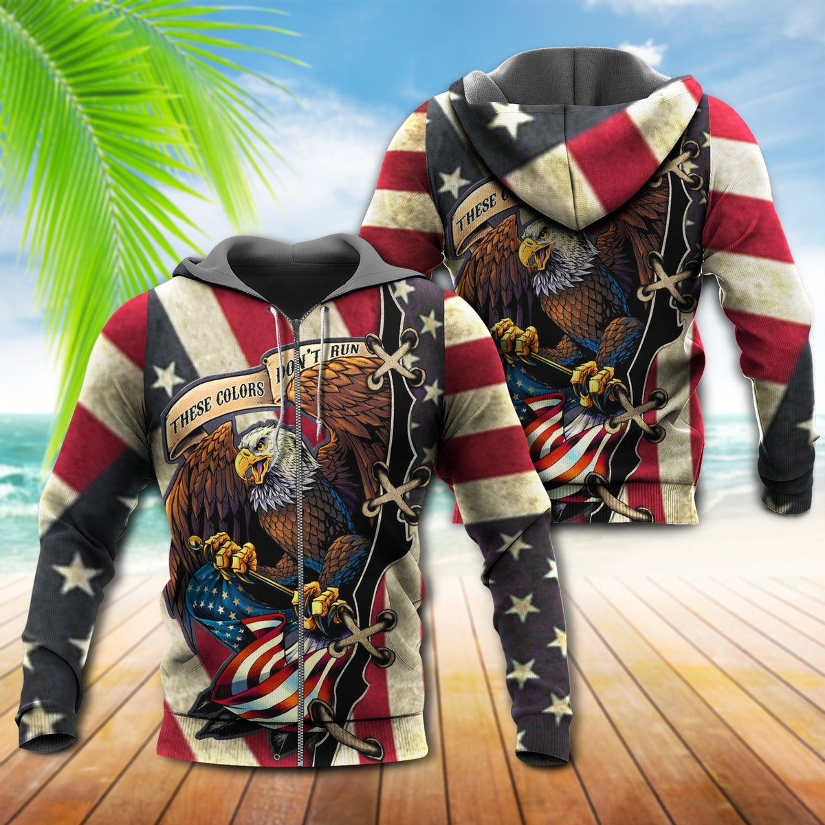 American Eagle Fly Flag Hoodie For Casual Streetwear Travel And Everyday Comfort