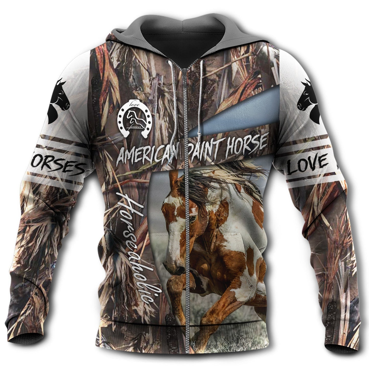 American Paint Horse Love Hoodie For Country Outings Travel Days And Relaxed Streetwear