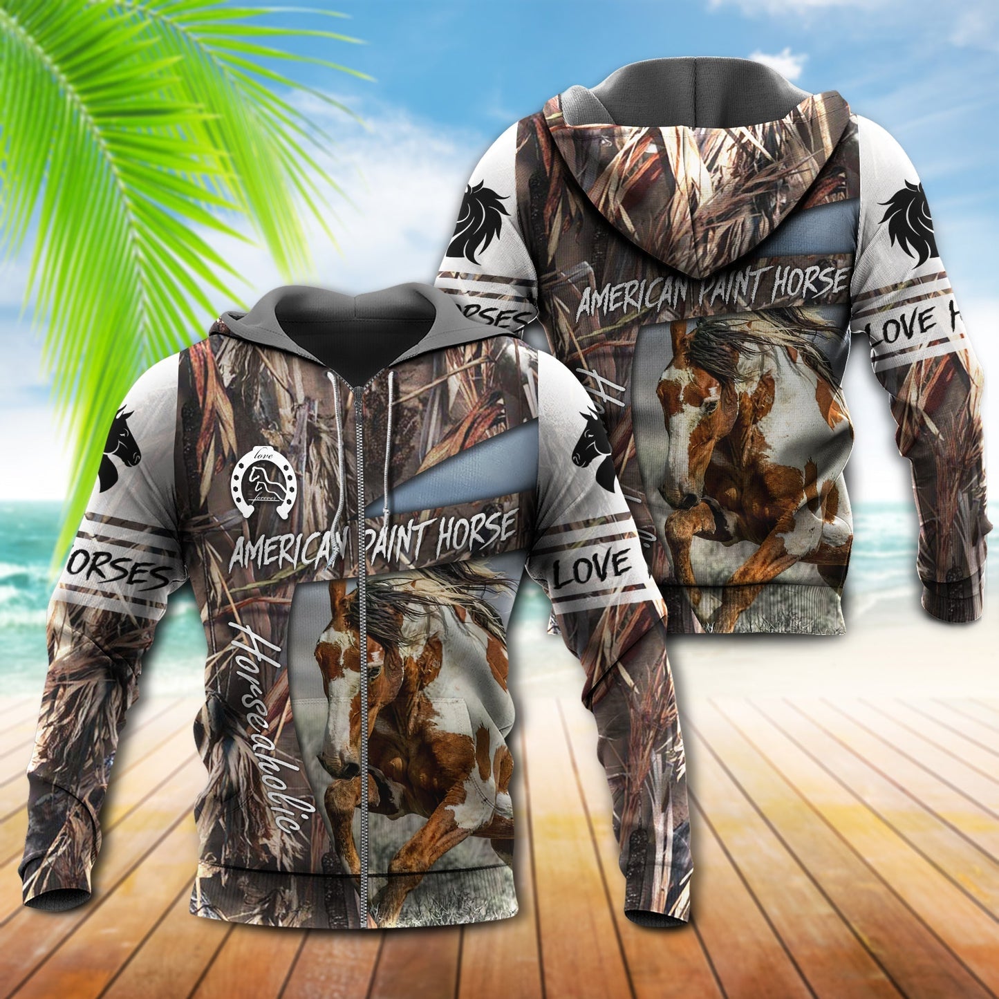 American Paint Horse Love Hoodie For Country Outings Travel Days And Relaxed Streetwear