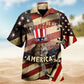 Patriotic Cat Proud Hawaiian Shirt For Island Vacations, Resort Wear, And Relaxed Seasonal Style
