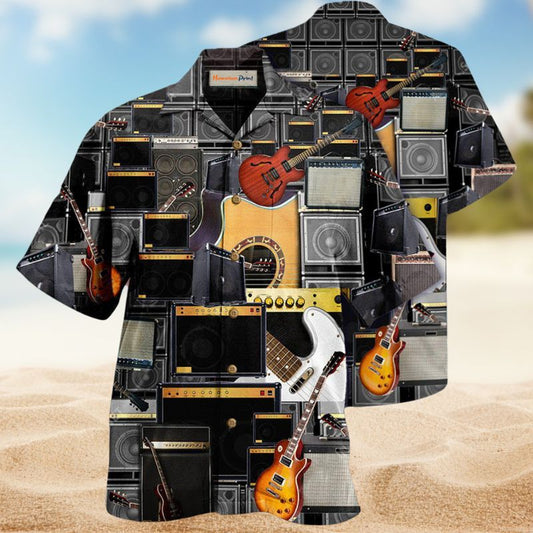 Amplifier Control Hawaiian Shirt For Island Vacations, Resort Wear, And Relaxed Seasonal Style