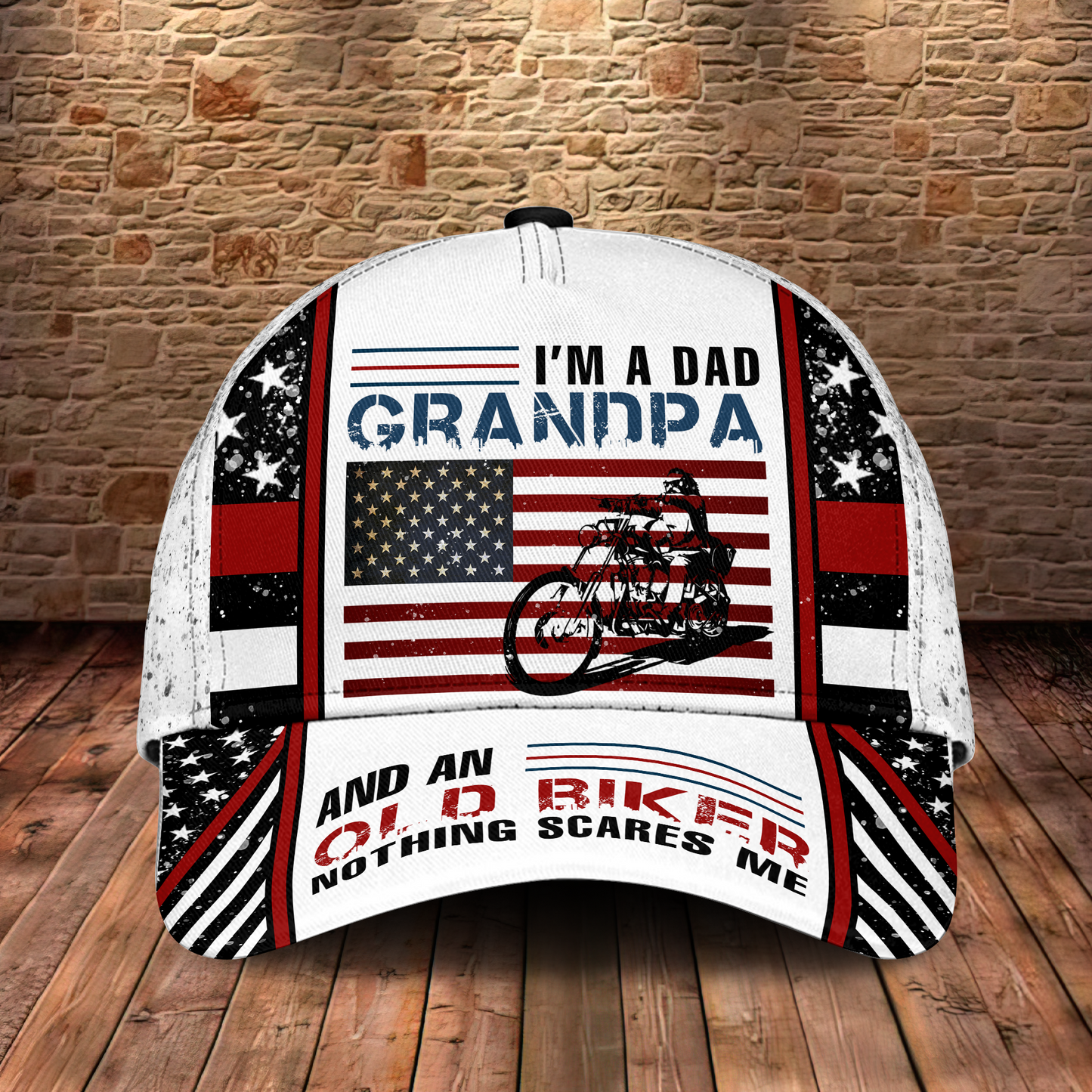 Old Biker Nothing Scares Me Classic Cap For Summer Vacations Parties And Outdoor Events