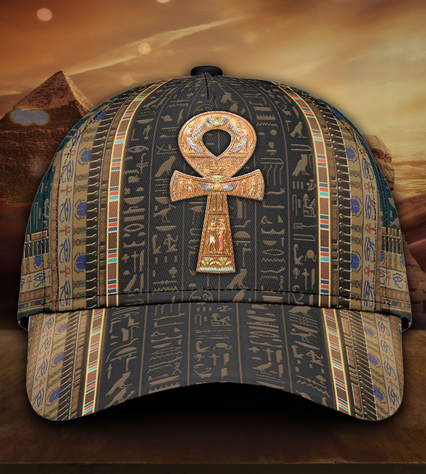 Ancient Egypt Ankh Pattern Classic Cap For Outdoor Travel Festivals And Relaxed Everyday Wear