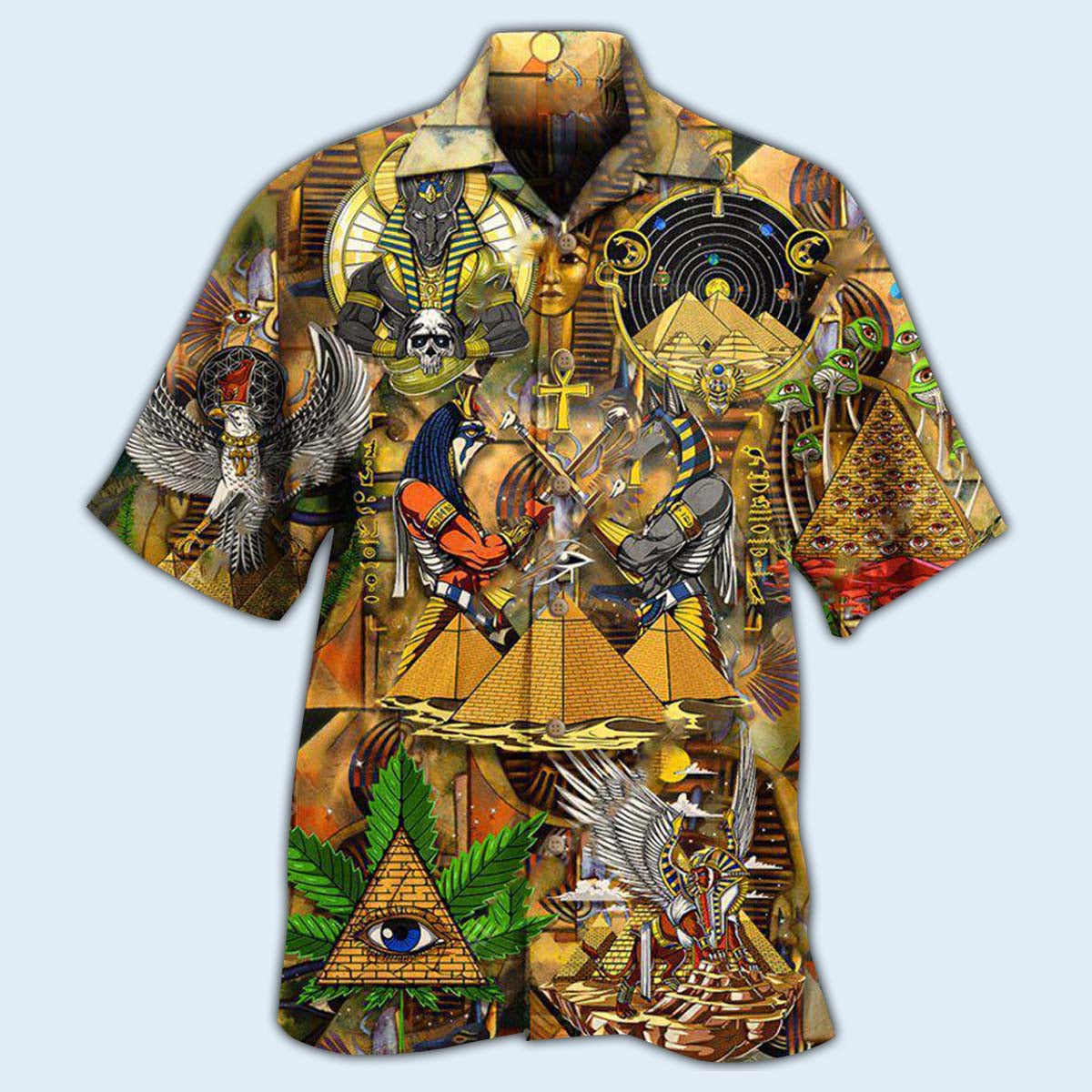 Ancient Vintage Egypt Exploration Hawaiian Shirt For Vacation Days And Relaxed Coastal Outings