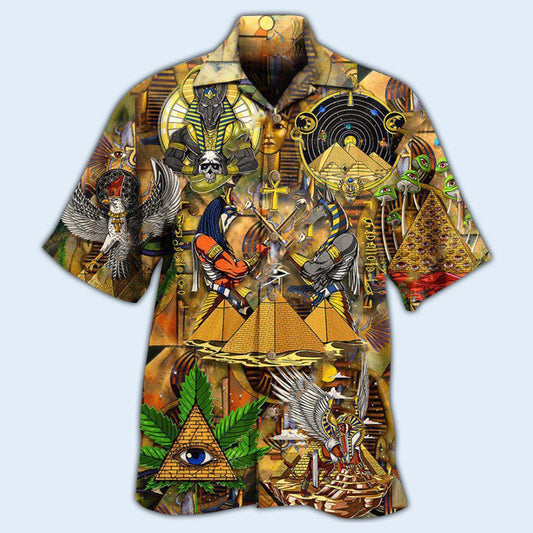 Ancient Vintage Egypt Exploration Hawaiian Shirt For Vacation Days And Relaxed Coastal Outings