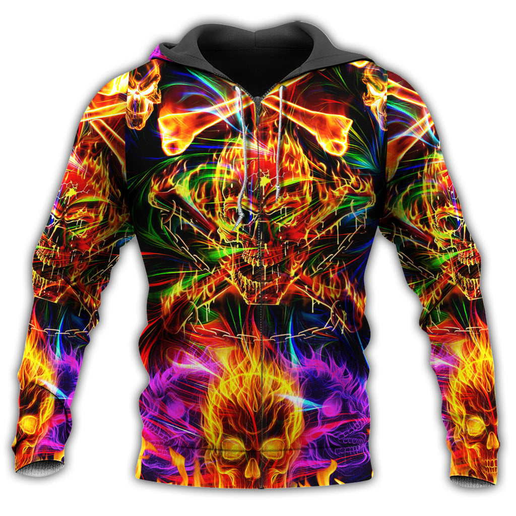 Angry Fire Skull Hoodie For Dark Artwork Streetwear And Relaxed Everyday Outfits