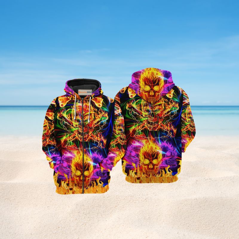 Angry Fire Skull Hoodie For Bold Casual Looks Travel Days And Comfortable Style