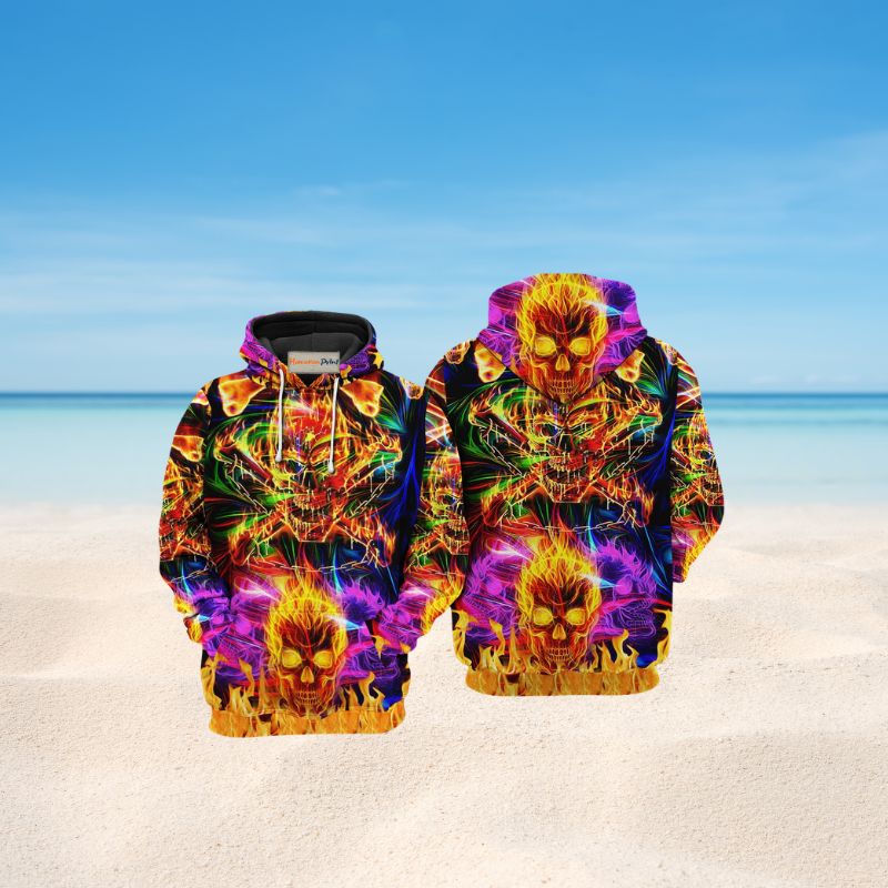 Angry Fire Skull Hoodie For Bold Casual Looks Travel Days And Comfortable Style