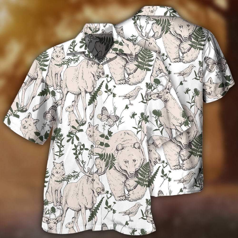 Animals Forest Wild Animal Hawaiian Shirt For Island Vacations, Resort Wear, And Relaxed Seasonal Style