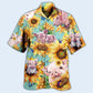Pig Animals Amazing Sunflower Hawaiian Shirt Design Detail For Sunny Adventures And Casual Wear