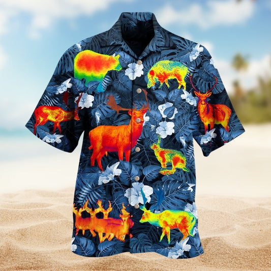 Animals Creative Pattern Hawaiian Shirt For Beach Days, Summer Outings, And Thoughtful Gift Giving