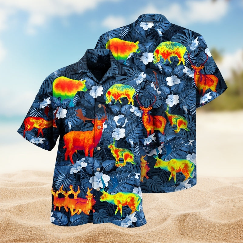 Funny Barbecue BBQ Hawaiian Shirt Detailed Pattern View For Resort Wear