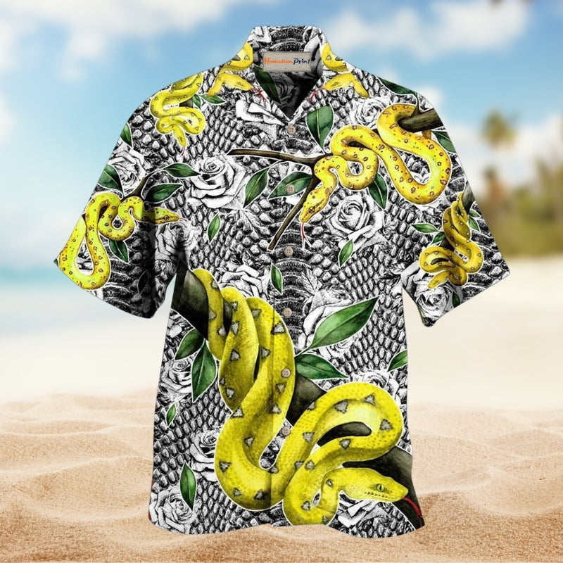 Awesome Snake Hawaiian Shirt For Coastal Adventures Outdoor Gatherings And Casual Warm Weather Wear