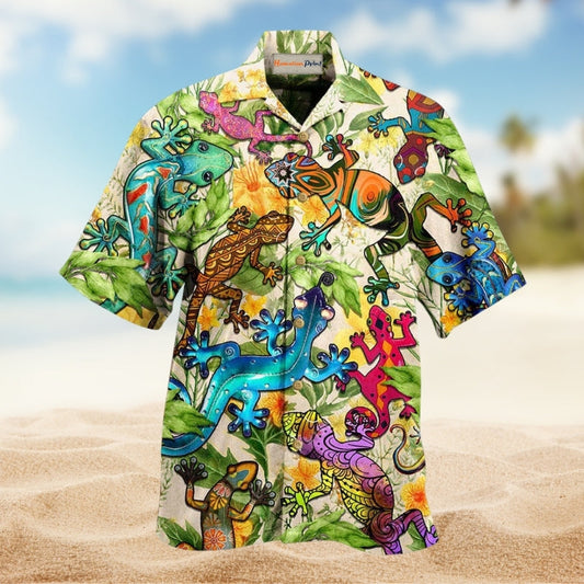 Back Off Or The Lizard Gets It Hawaiian Shirt For Summer Vacation Beach Travel And Relaxed Casual Wear