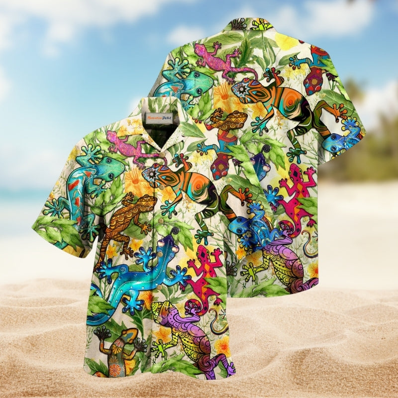 Back Off Or The Lizard Gets It Hawaiian Shirt For Summer Vacation Beach Travel And Relaxed Casual Wear