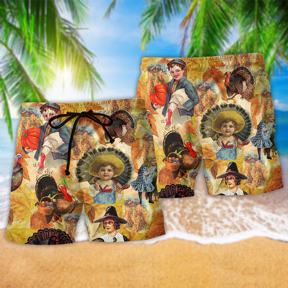 Turkey Bad Day To Be An Animal Funny Beach Shorts Design View For Comfortable Resort And Beach Styling