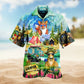 Festive Christmas Dog Santa Hawaiian Shirt Relaxed Style View For Weekend Trips