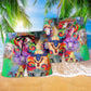 Colorful Sheep Animal Beach Shorts Pattern Detail For Casual Summer Plans And Flexible Everyday Wear