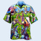 Green Donkey Smart Badass Grass Hawaiian Shirt Design Detail For Sunny Adventures And Casual Wear