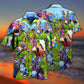 Green Donkey Smart Badass Grass Hawaiian Shirt For Resort Getaways And Comfortable Summer Activities